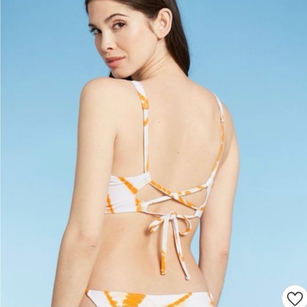 NWT Orange Tie-Dye Bikini Top - Picture 4 of 6